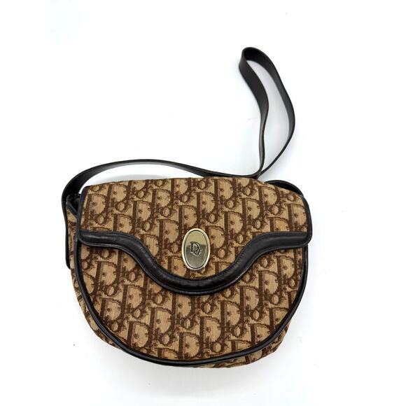 Christian Dior Monogram Trotter Flap Bag with Brown Trim*BEAUTIFUL CONDITION - Picture 2 of 14